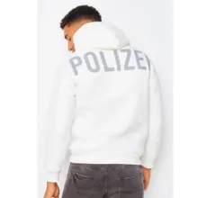 هودی سفید نوشته  polizei  برند polizi