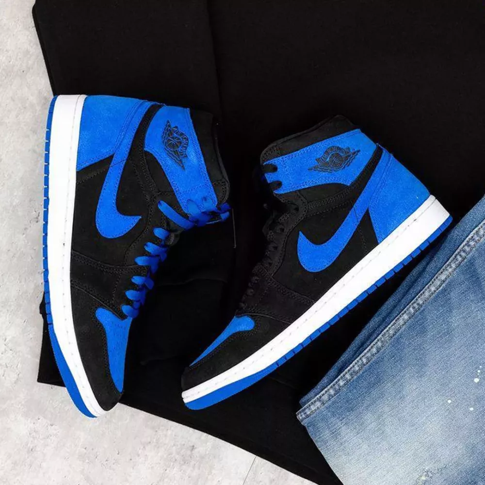 کفش نایک آبی و مشکی nike jordan 1