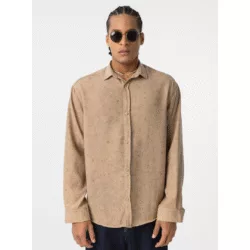 پیراهن طرح لکه لینن  برند essence of life کرمی