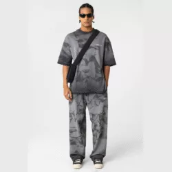 ست شلوار تیشرت آبرنگی از برند essesnce رنگ مشکی