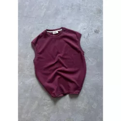 تیشرت مدل آستین حلقه ای برند رترو رنگ زرشکی