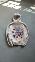 هودی مدل فرش پازلی برند SAW رنگ کرم