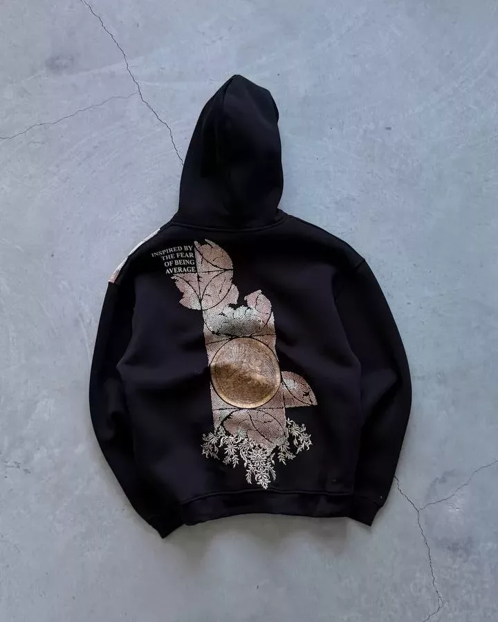 هودی مدل نوشه realistic رنگ مشکی