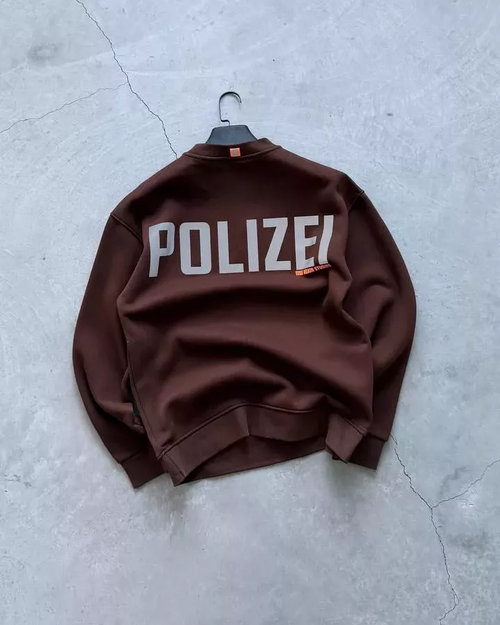 دورس مدل نوشته polizei رنگ قهوه ای