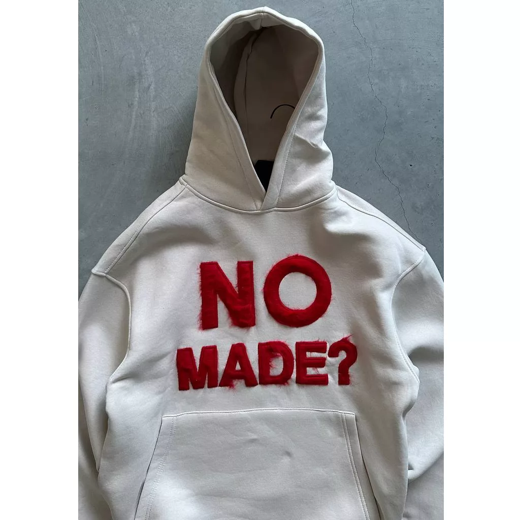 هودی مدل NO MADE برند واموس رنگ کرم