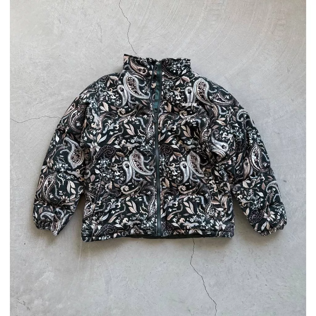 کاپشن ترمه پارچه کبریتی  برند GSTO رنگ سبز