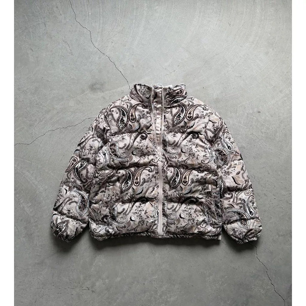 کاپشن ترمه پارچه کبریتی برند GSTO رنگ کرم