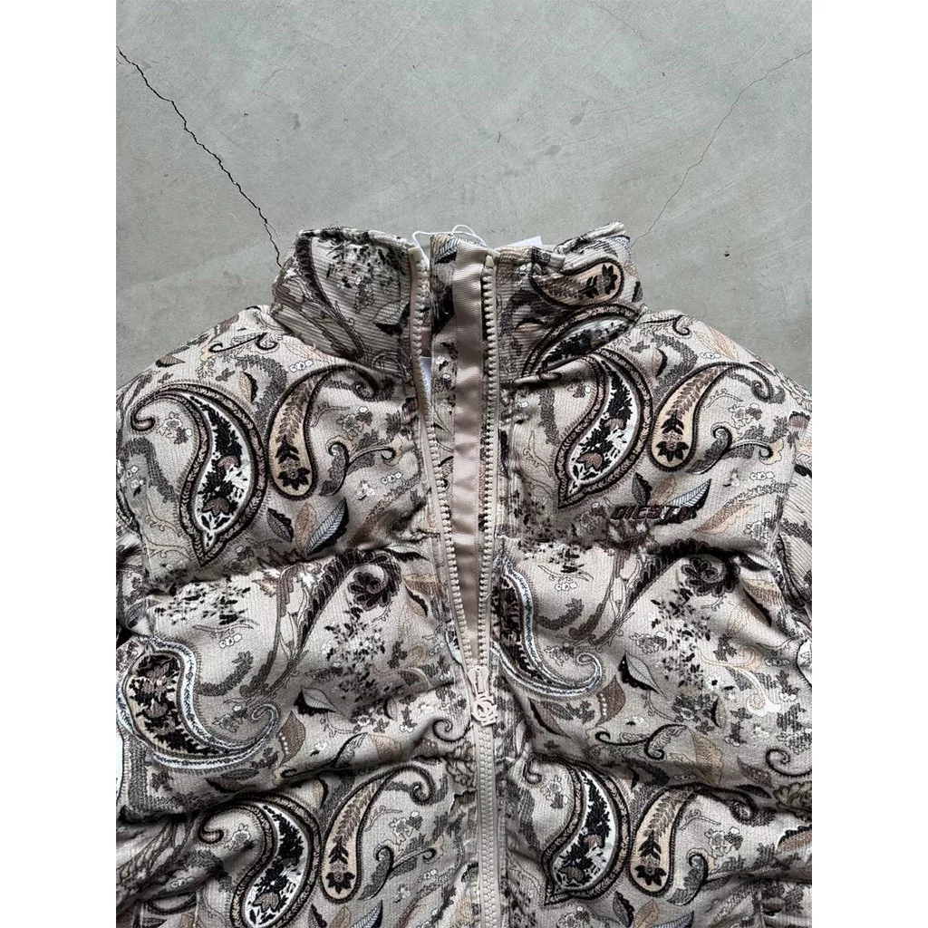 کاپشن ترمه پارچه کبریتی برند GSTO رنگ کرم