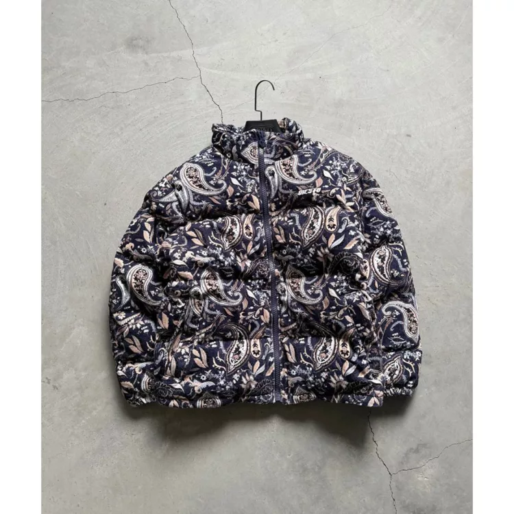 کاپشن ترمه پارچه کبریتی برند GSTO رنگ سرمه ای