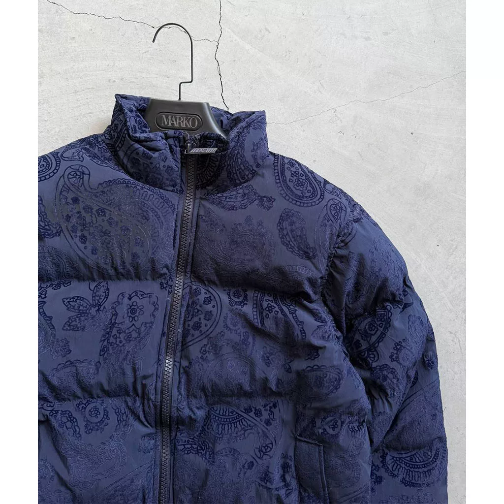 کاپشن پفی طرح ترمه برند GSTO رنگ سرمه ای