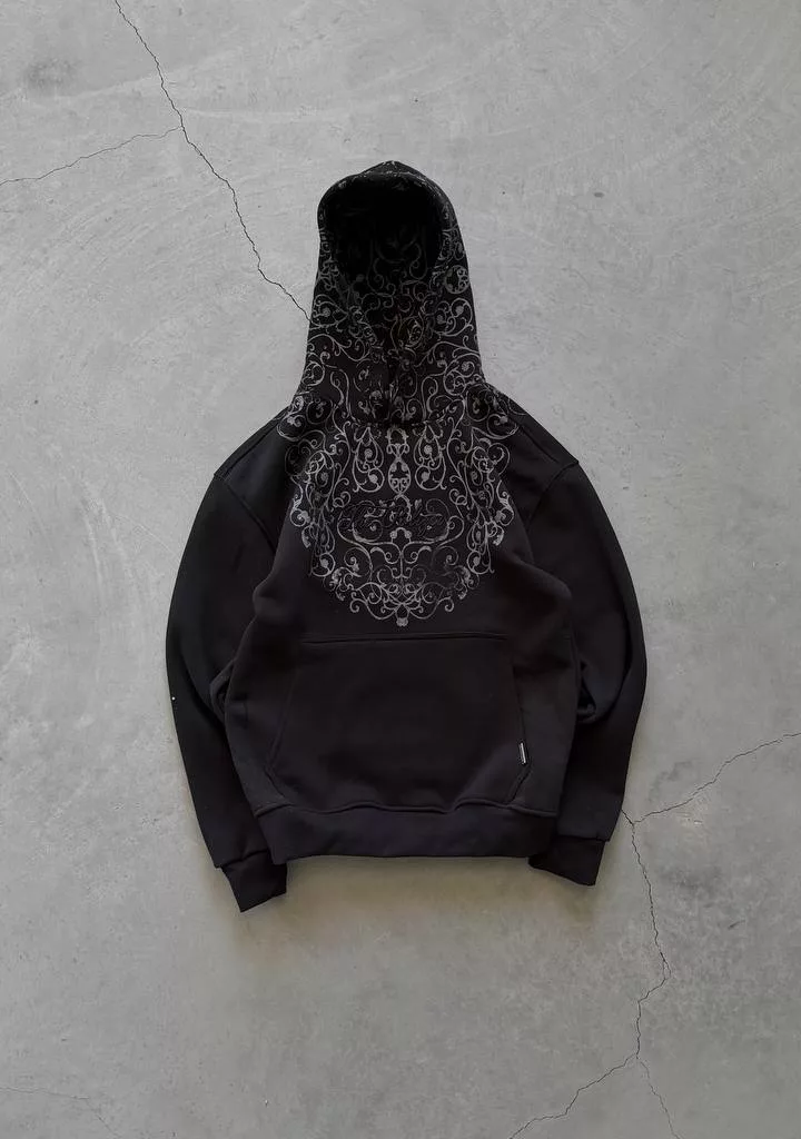 هودی طرح کلاه ترمه برند پولیزی رنگ مشکی