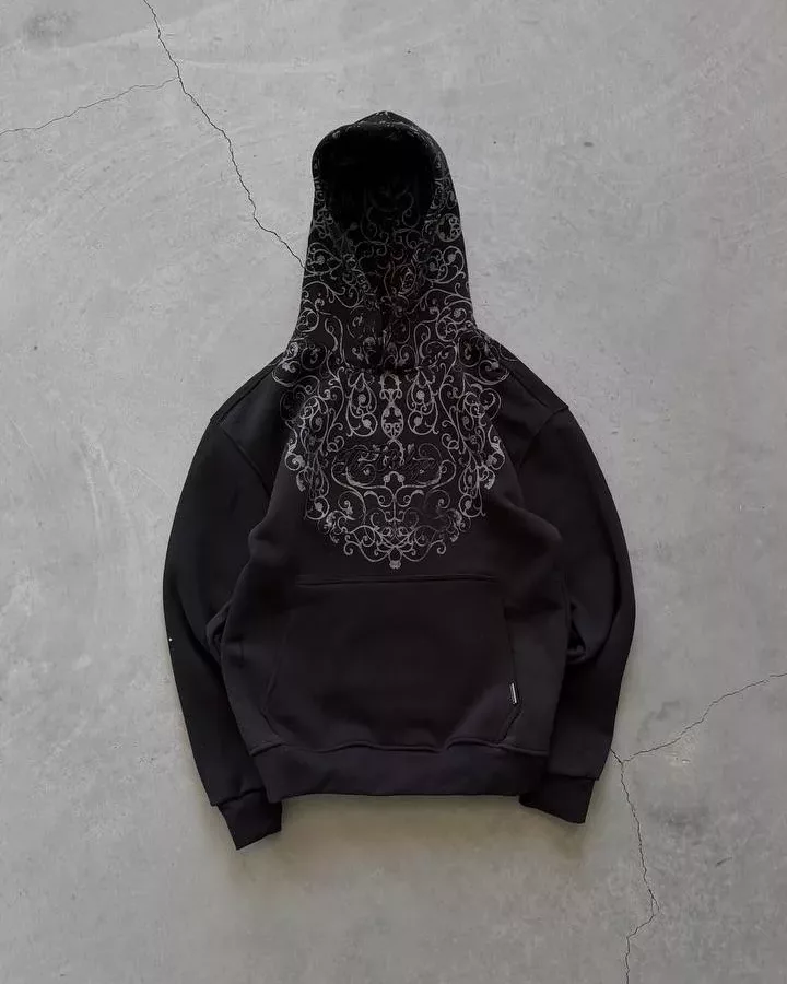 هودی طرح کلاه ترمه برند پولیزی رنگ مشکی