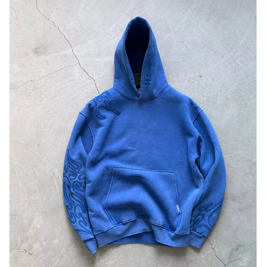 هودی مدل آستین برجسته برند polizei رنگ آبی