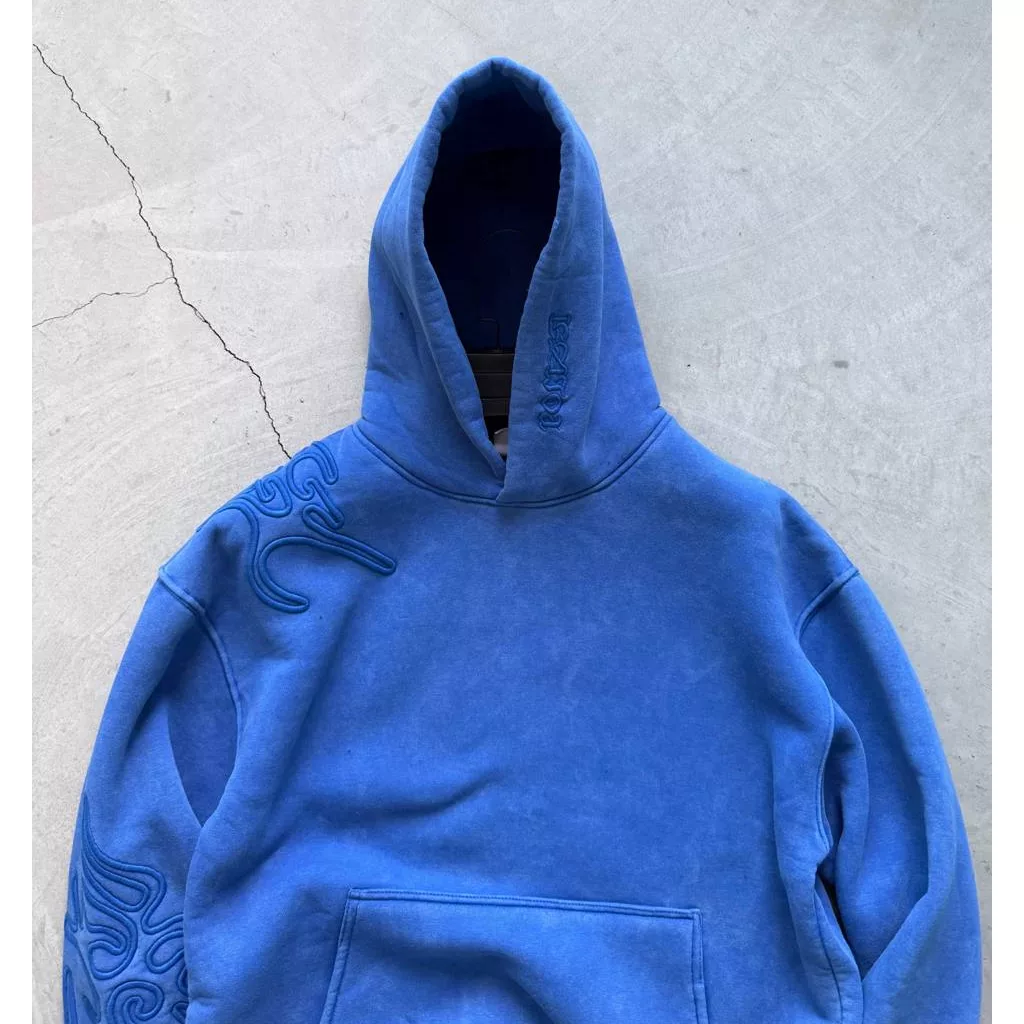 هودی مدل آستین برجسته برند polizei رنگ آبی