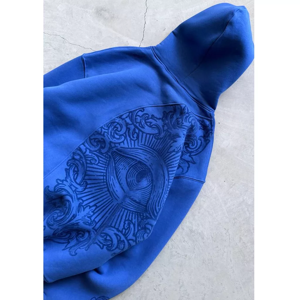 هودی طرح چشم چاپ فلوک برند پولیزی رنگ آبی