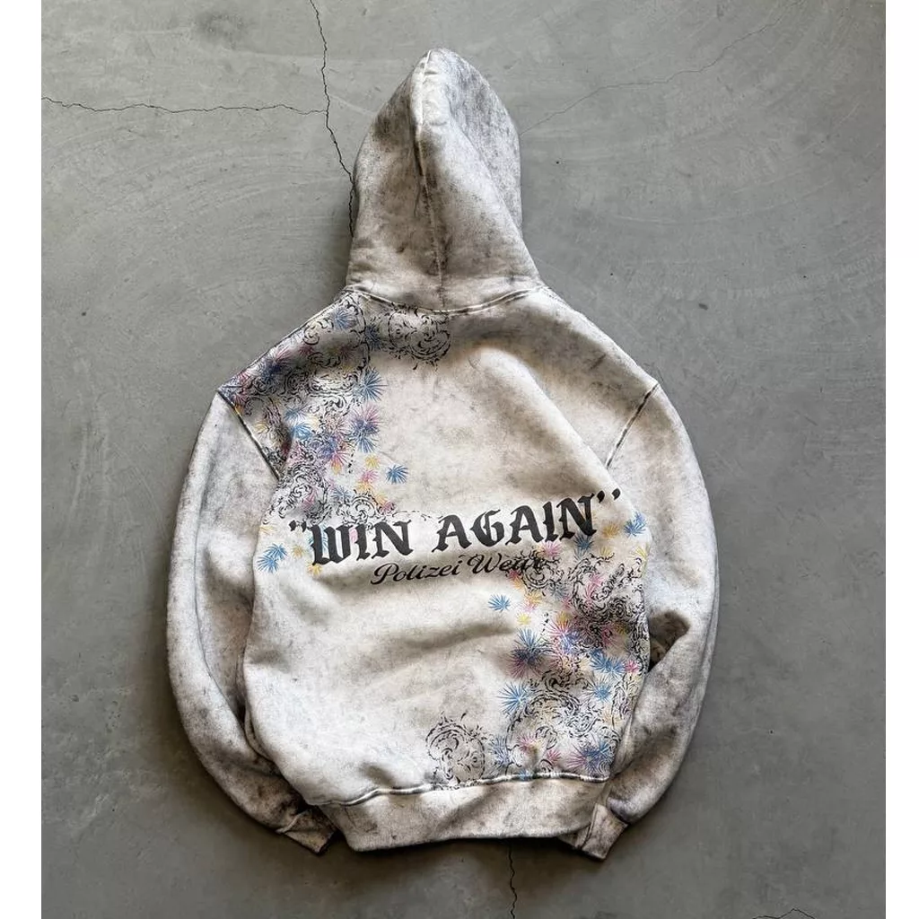 هودی طرح شاپرک برند پولیزی رنگ سفید