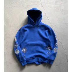 هودی مدل چاپ سنتی برند پولیزی رنگ آبی