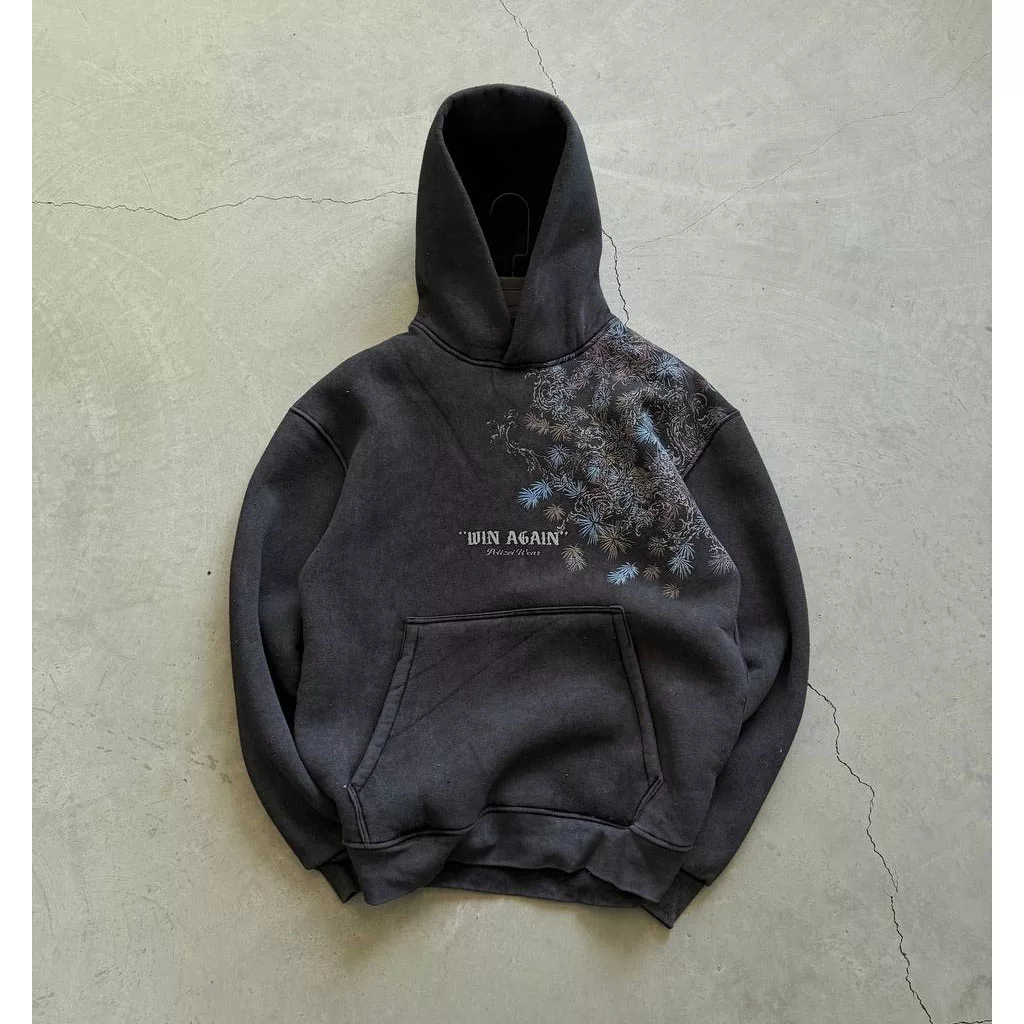 هودی طرح شاپرک برند پولیزی رنگ ذغالی