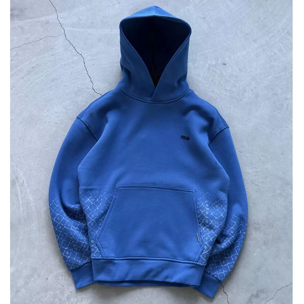 هودی مدل هندسی برند پولیزی رنگ آبی