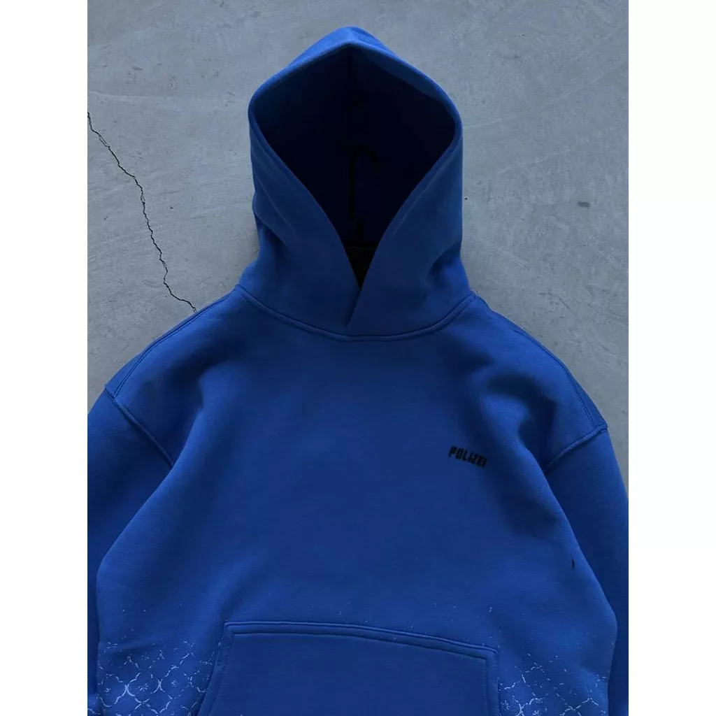 هودی مدل هندسی برند پولیزی رنگ آبی