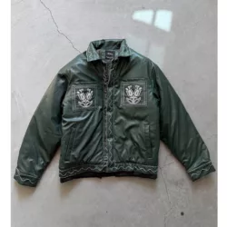 جکت مدل جیب flower برند رترو رنگ‌ سبز