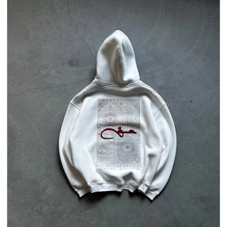 هودی مدل حق برند SAW رنگ سفید