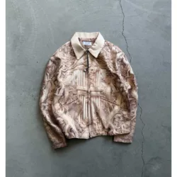 جکت طرح تابلو رومی برند تومارو رنگ کرم