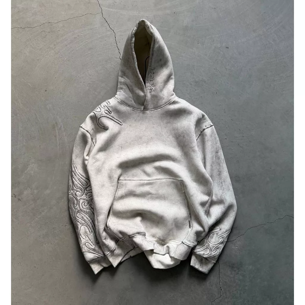 هودی مدل آستین برجسته برند polizei رنگ سفید