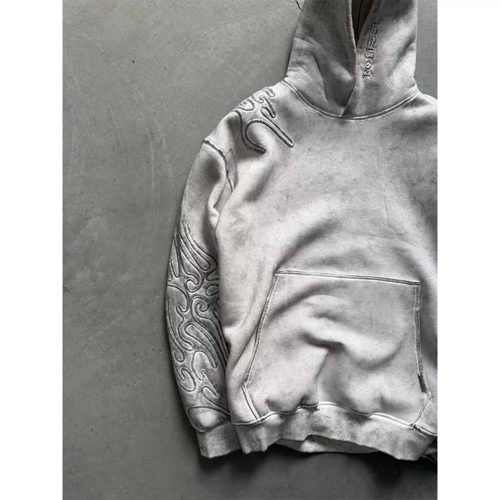 هودی مدل آستین برجسته برند polizei رنگ سفید