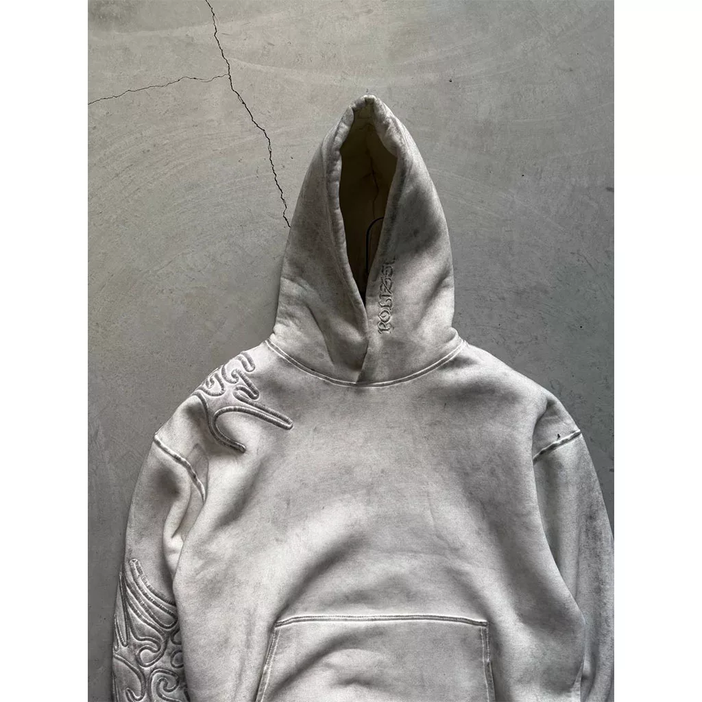 هودی مدل آستین برجسته برند polizei رنگ سفید