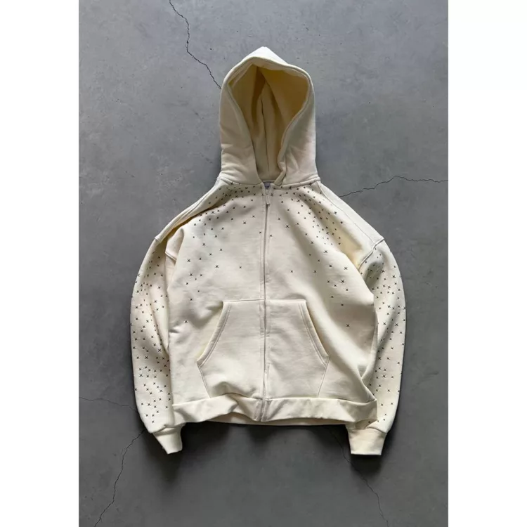 سویشرت طرح ستاره  برند رترو رنگ شیری