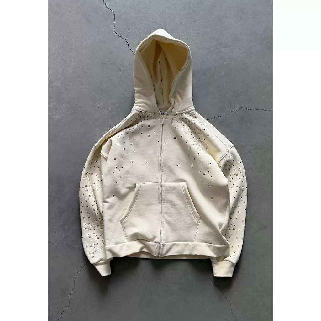 سویشرت طرح ستاره  برند رترو رنگ شیری