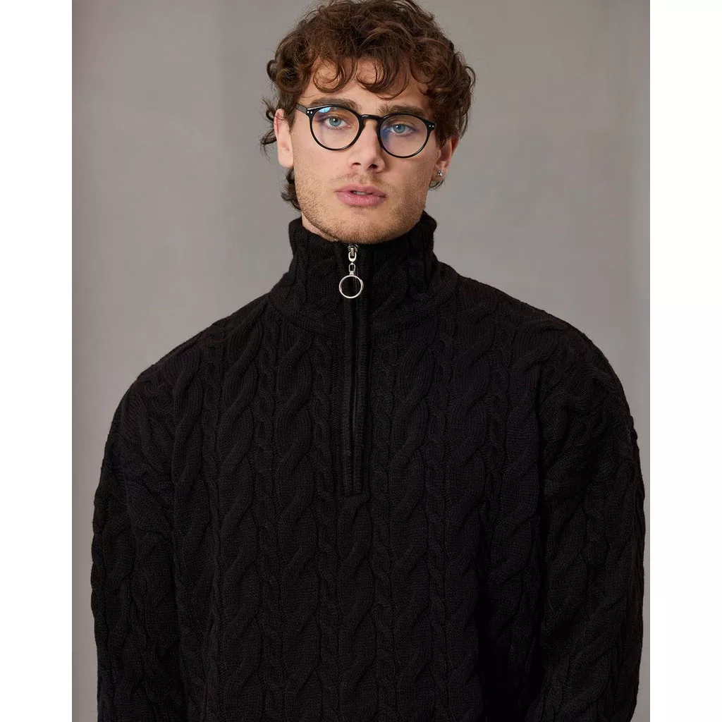 بافت نیم زیپ تومارو برند تومارو رنگ مشکی