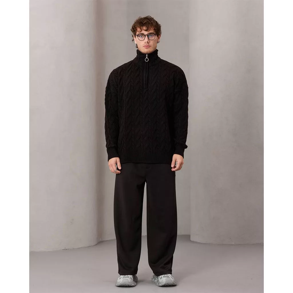 بافت نیم زیپ تومارو برند تومارو رنگ مشکی