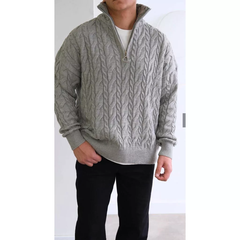 بافت نیم زیپ تومارو برند تومارو رنگ طوسی