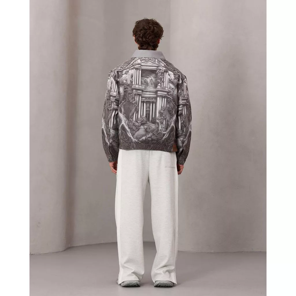 جکت طرح رومی تابلو 2 برند تومارو رنگ ذغالی