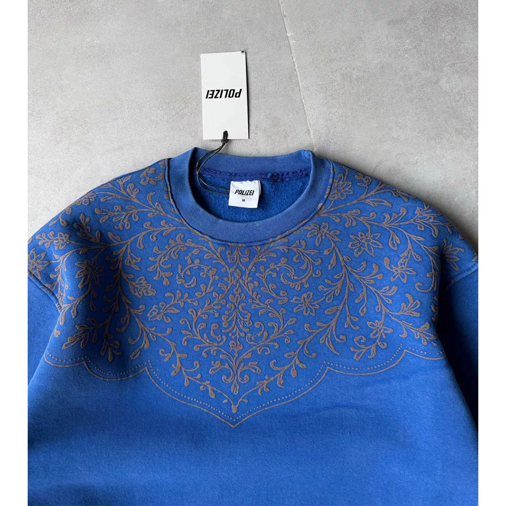 دورس طرح یقه ترمه برند پولیزی رنگ آبی