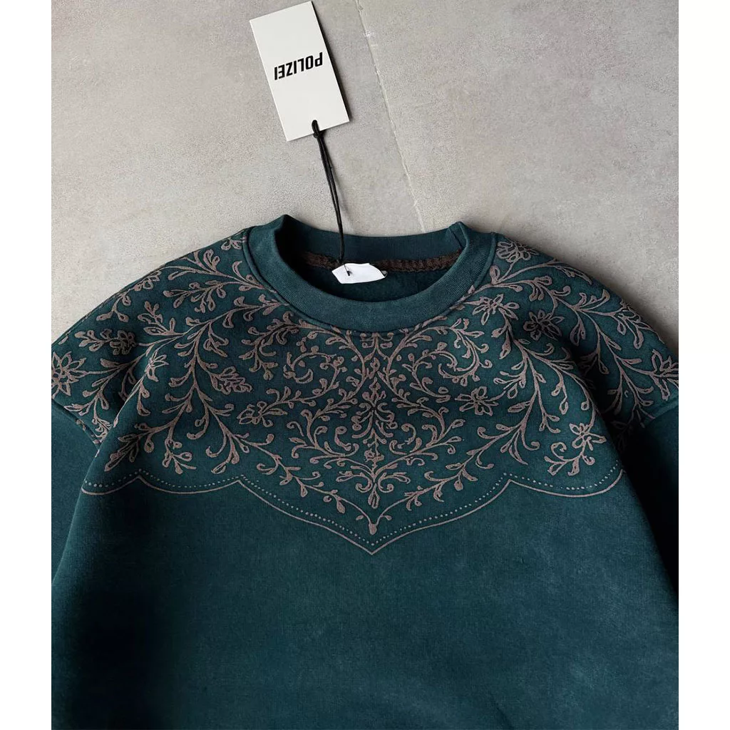 دورس طرح یقه ترمه برند پولیزی رنگ سبز