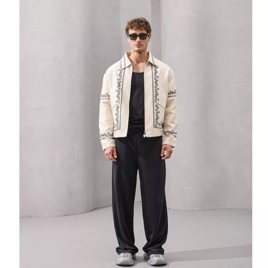 جکت طرح sun ترمه برند تومارو رنگ کرم