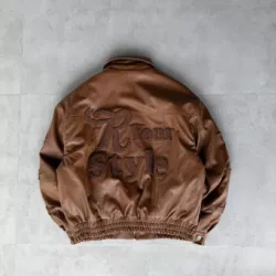 جکت مدل your style برند رترو رنگ قهوه ای