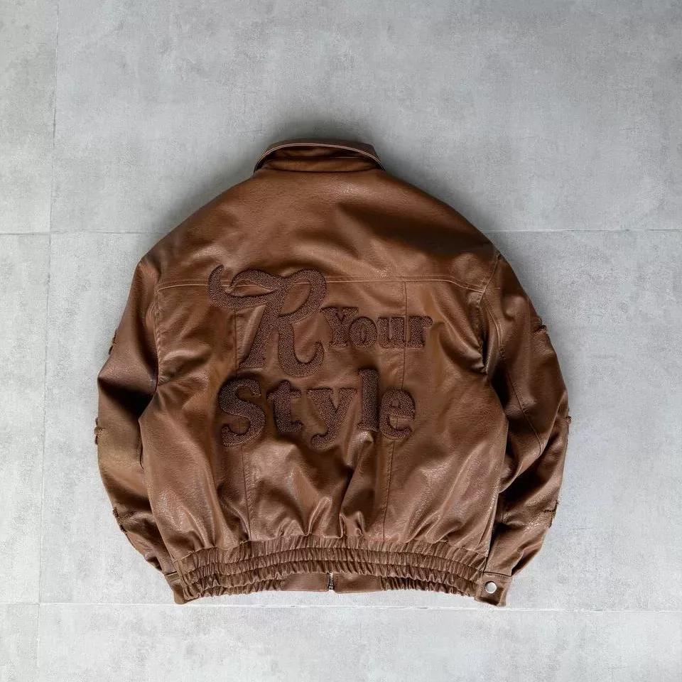 جکت مدل your style برند رترو رنگ قهوه ای
