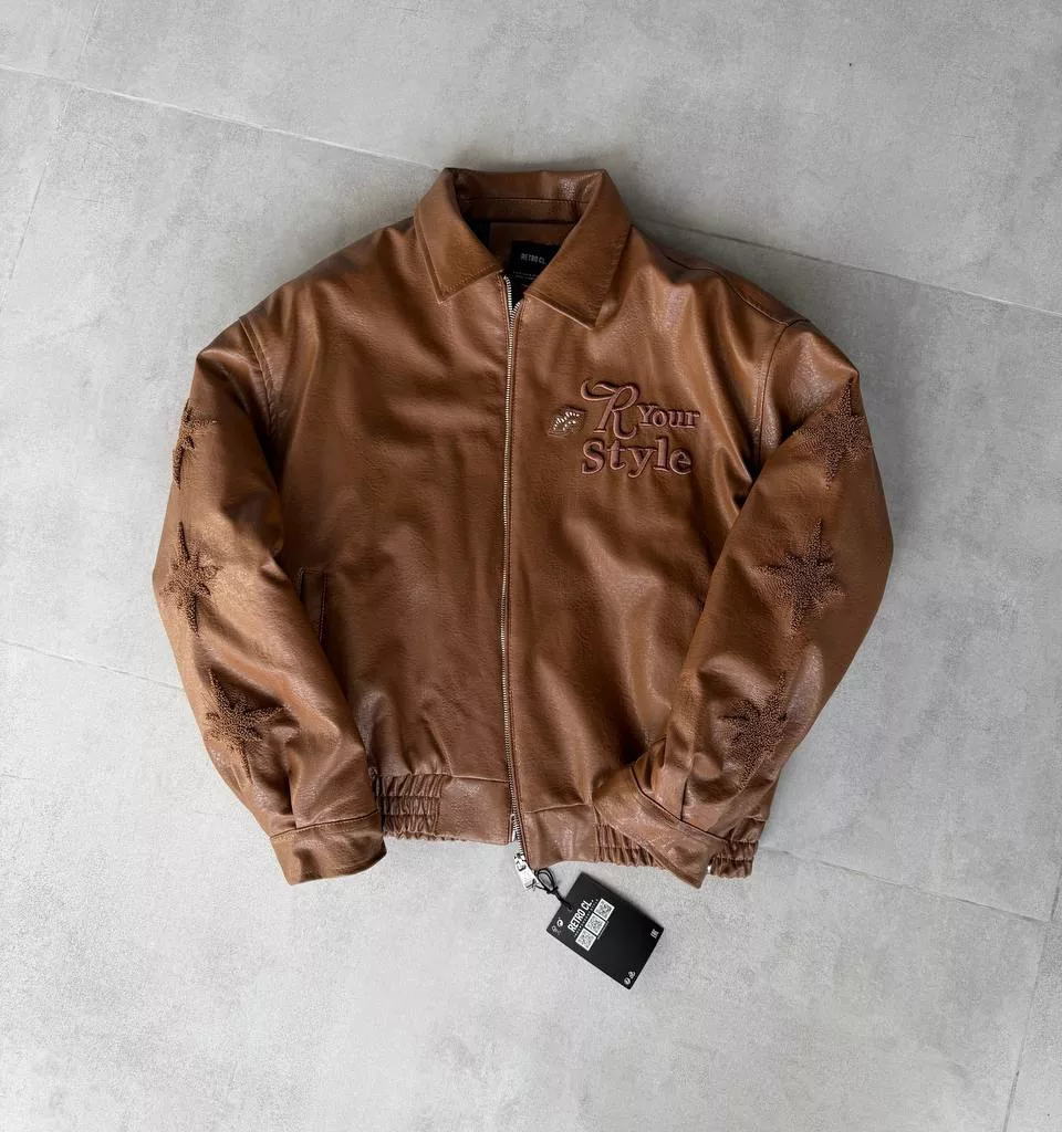جکت مدل your style برند رترو رنگ قهوه ای