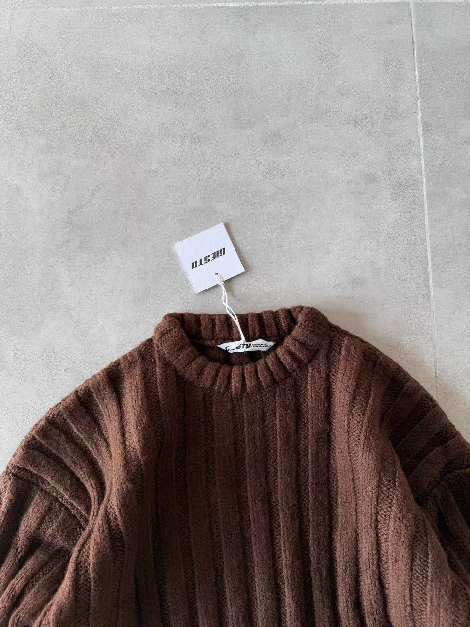 بافت راه راه درشت جی اس تو رنگ قهوه ای