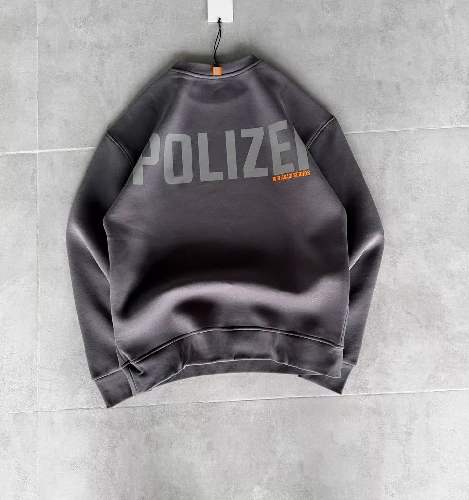 دورس مدل نوشته polizei رنگ طوسی