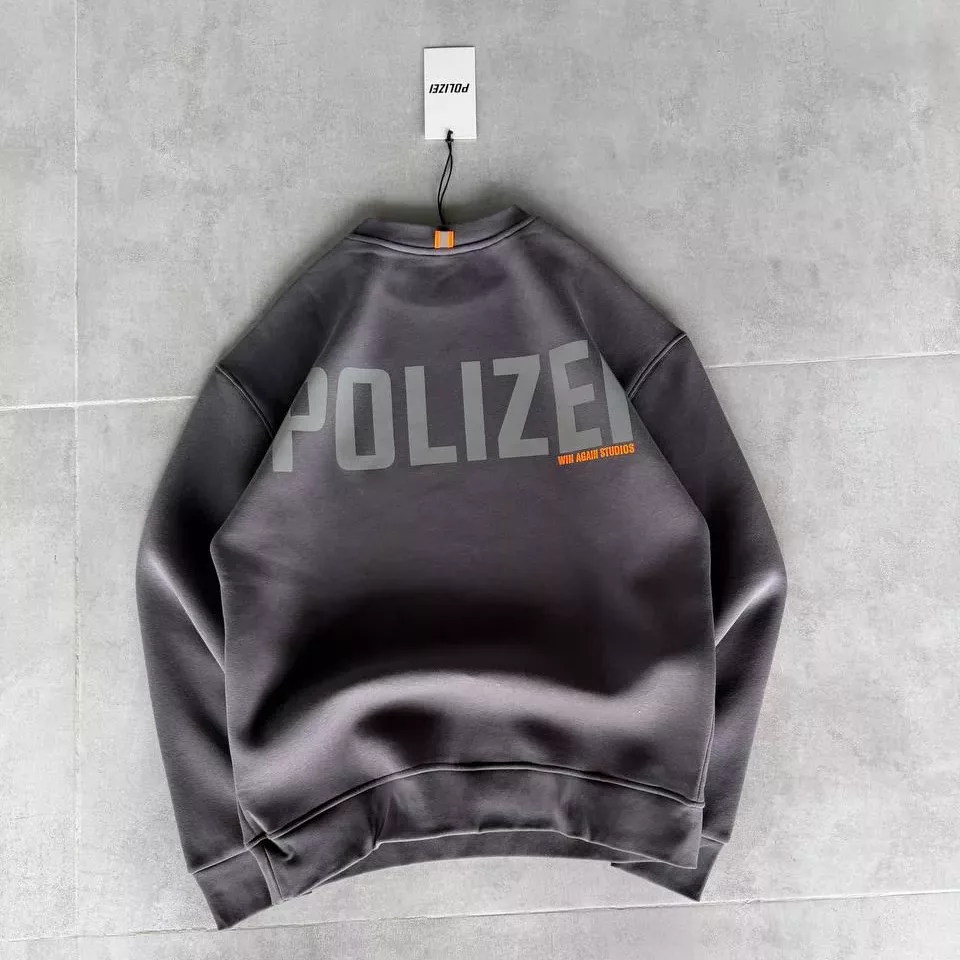 دورس مدل نوشته polizei رنگ طوسی