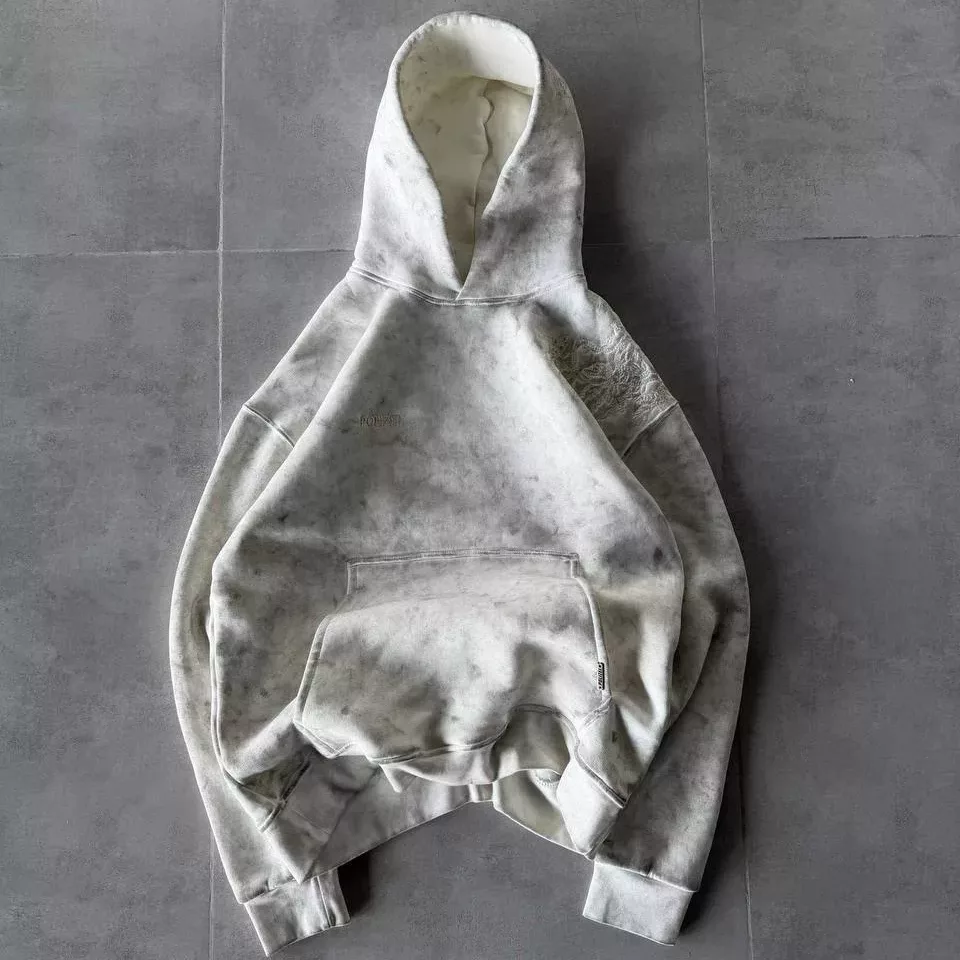 هودی مدل سرشانه گلدوزی برند پولیزی رنگ سفید