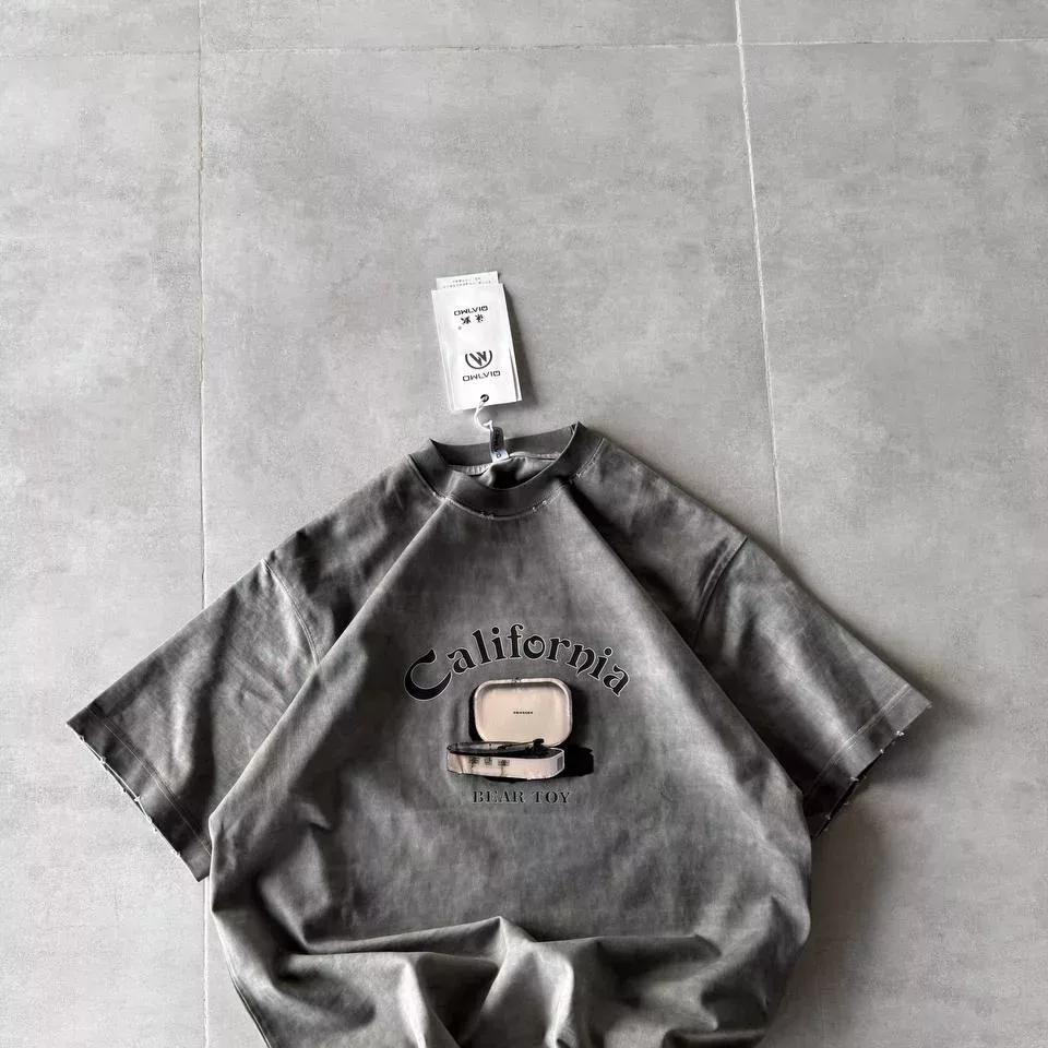 تیشرت نوشته california رنگ طوسی