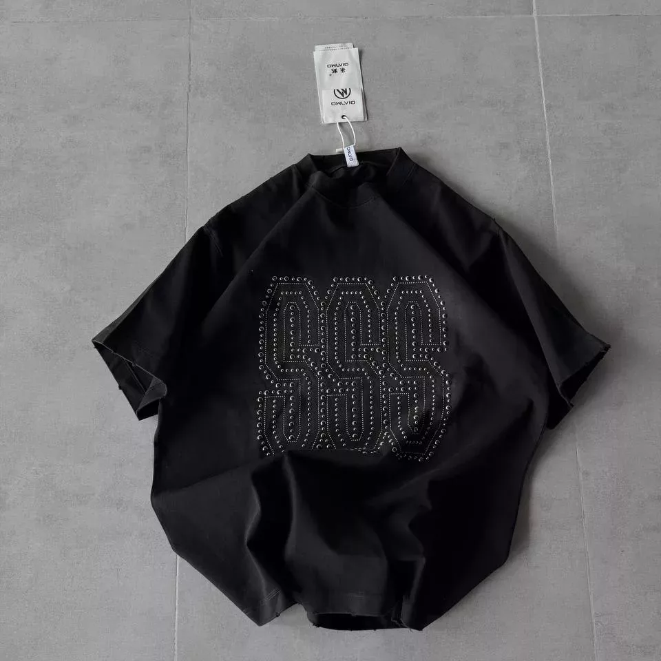 تیشرت طرح 3S نگین دار رنگ مشکی